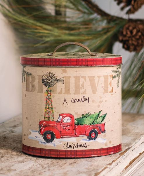 Country Christmas Tin