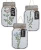 Herb Enamel Mason Jar Signs 3/set