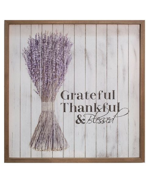 Grateful Framed Shiplap Sign, 15"