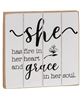 Picture of Grit & Grace Wood Block, 2 Asstd.