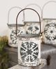 Picture of White Vintage Snowflake Buckets, 4/Set