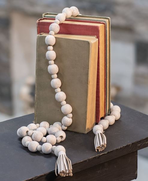 Picture of Distressed Bead Garland with Tassels