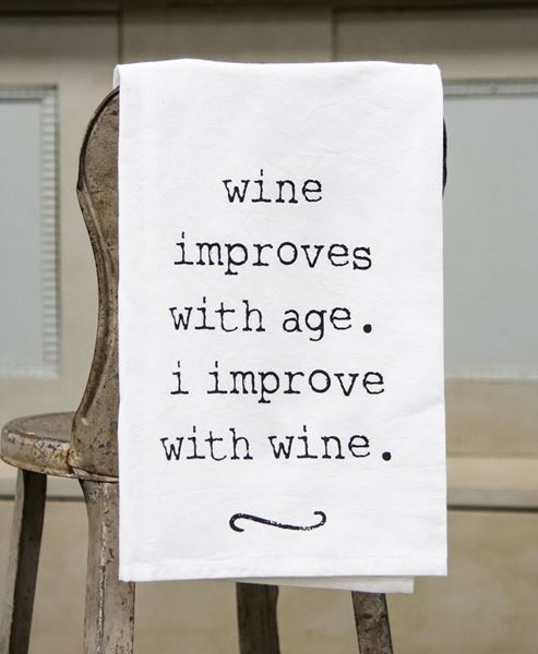 Picture of Wine Improves Dish Towel