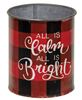 Picture of Calm and Bright Christmas Buffalo Check Bucket