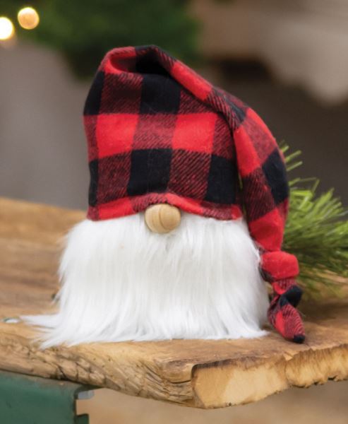 Picture of Red Buffalo Check Cap Gnome, 5.5"