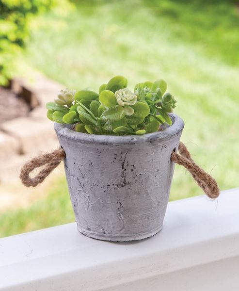 Picture of Cement Planter With Jute Handles, Small