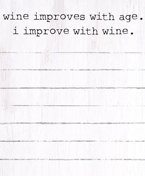 Picture of I Improve with Wine Mini Notepad