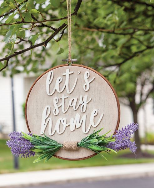 Picture of Let's Stay Home Lavender Sampler Sign