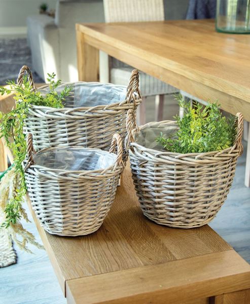 Picture of Greywashed Willow Gathering Baskets, 3/Set