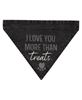 Picture of I Love You More Than Treats Dog Bandana