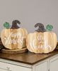 Picture of Give Thanks Engraved Wooden Pumpkin Sign w/Easel Back