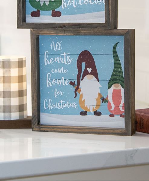 Picture of All Hearts Come Home Gnome Slat Frame