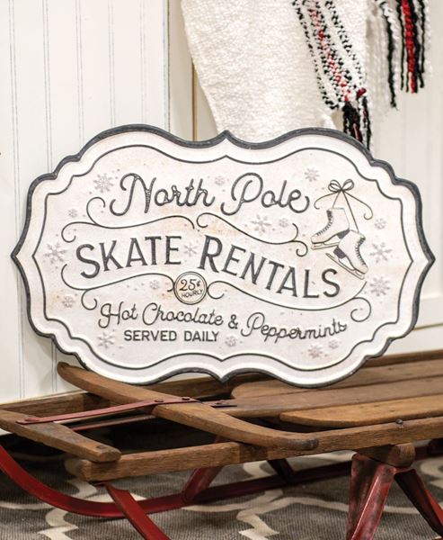 Picture of North Pole Skate Rentals Metal Sign