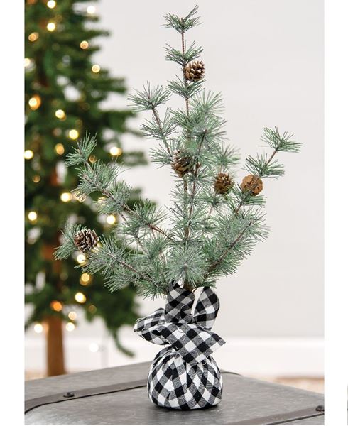 Picture of Buffalo Check Sparkle Pine Tree, 18"