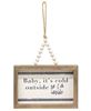 Picture of All I Want For Christmas Beaded Mini Pinstripe Sign, 3 Asstd.