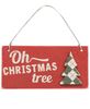 Picture of Plaid Christmas Tree Word Ornaments, 3/Set