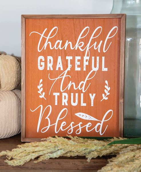 Picture of Thankful Grateful and Truly Blessed Frame