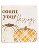 Picture of Give Thanks Plaid Pumpkin Block, 2 Asstd.