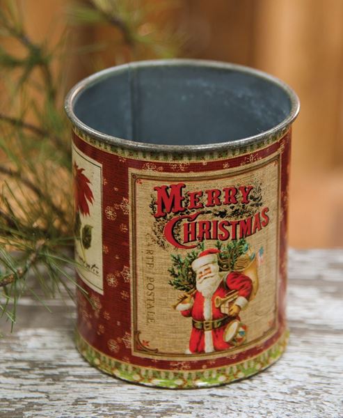 Picture of Vintage Santa Metal Can