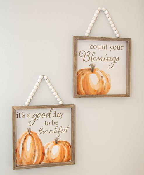 Picture of Count Your Blessings Beaded Sign, 2 Asstd.