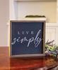 Picture of Live Simply Chalkboard Look Frame, 2 Asstd.