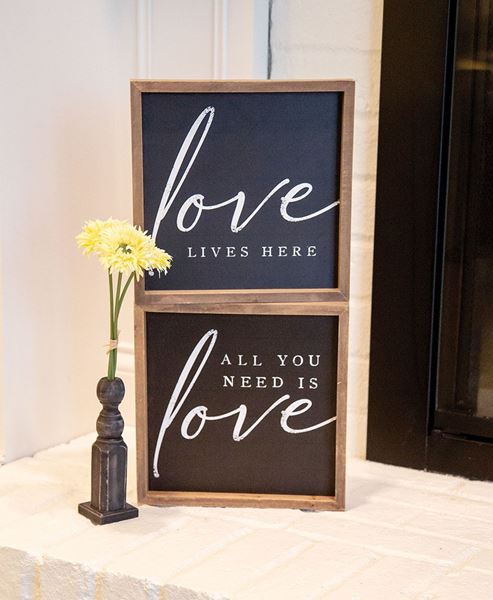 Picture of Love Chalkboard Look Frame, 2 Asstd.