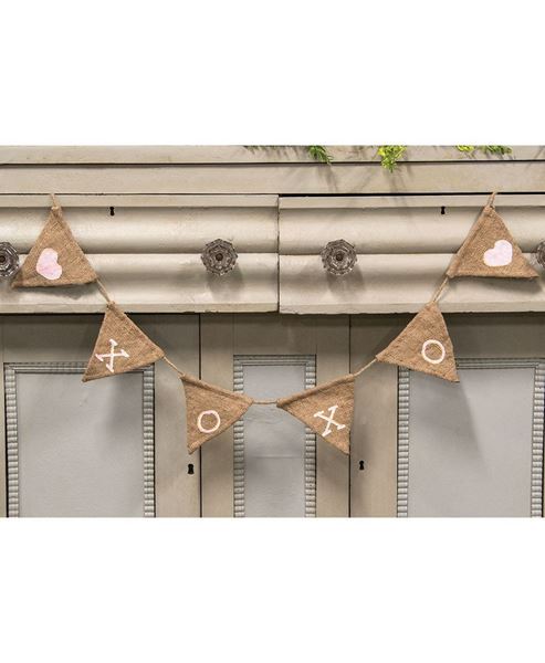 Picture of XOXO Burlap Pennant Garland