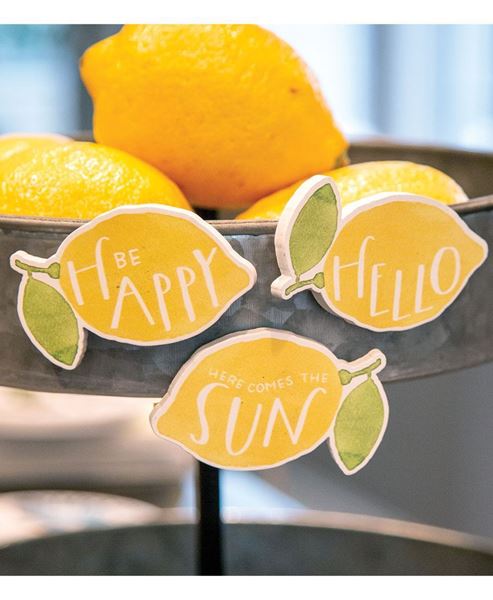 Picture of Be Happy Lemon Magnets, 3/Set