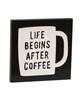 Picture of Life Begins After Coffee Square Block