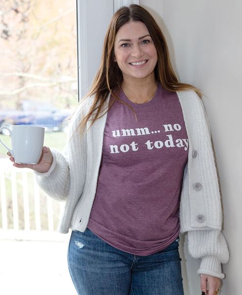 Picture of Umm No Not Today T-Shirt, Heather Maroon XXL