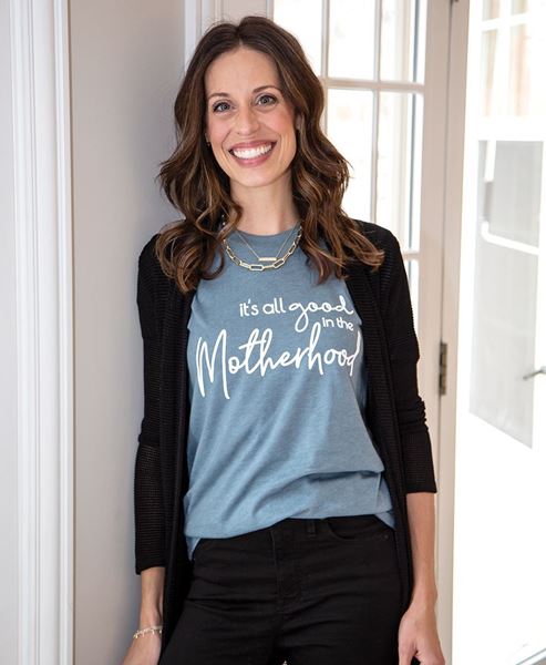 Picture of It's All Good In The Motherhood T-Shirt, Heather Slate