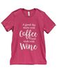 Picture of A Good Day Starts With Coffee T-Shirt, Heather Raspberry