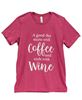 Picture of A Good Day Starts With Coffee T-Shirt, Heather Raspberry XXL