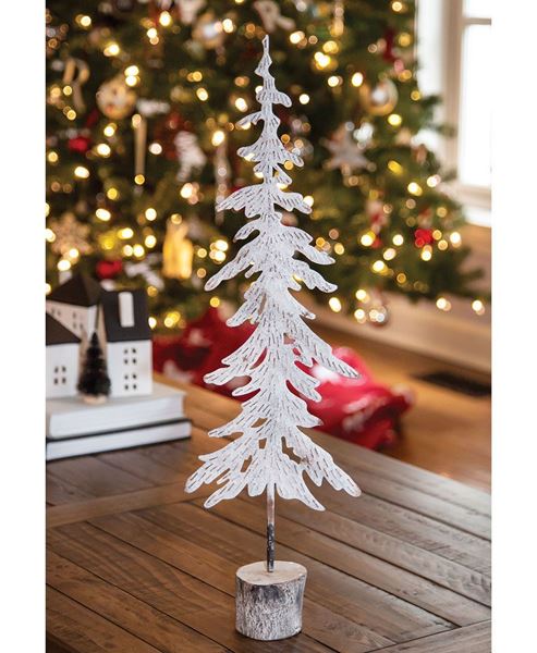 Picture of Medium White Washed Metal Christmas Tree