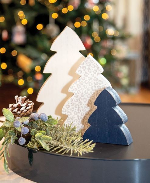 Picture of Cool Print Chunky Christmas Trees, 3/Set