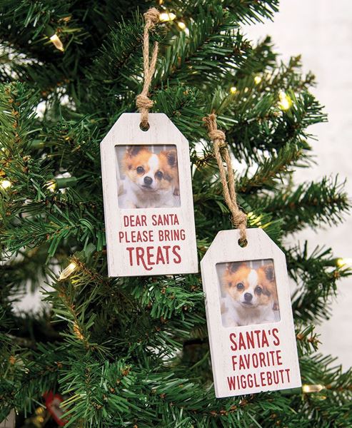 Picture of Santa's Favorite Wigglebutt Photo Tag Ornament, 2 Asstd.