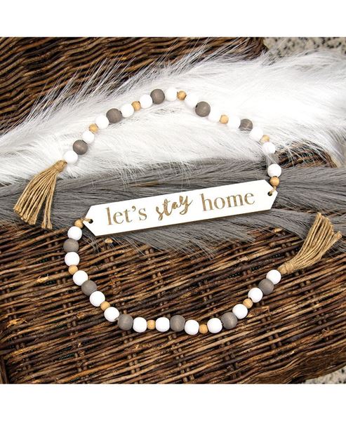 Picture of Let's Stay Home Beaded Banner