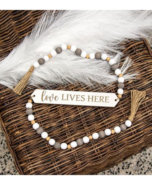 Picture of Love Lives Here Beaded Banner