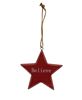 Picture of Red Star Christmas Words Ornament, 4 Asstd.