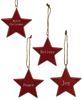 Picture of Red Star Christmas Words Ornament, 4 Asstd.