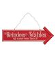 Picture of Reindeer & Sleigh Parking Metal Hanging Sign, 2 Asstd.