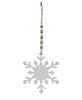 Picture of White Wood Snowflake Beaded Ornament, 4 Asstd.