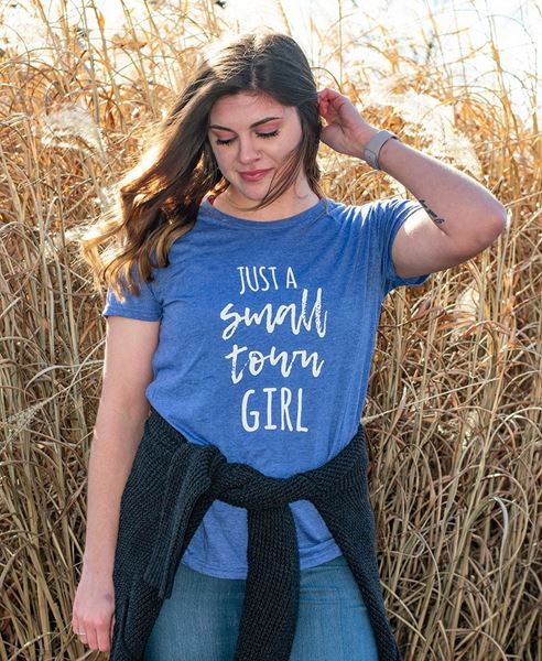 Picture of Small Town Girl Tee, Blue - Unisex Fit