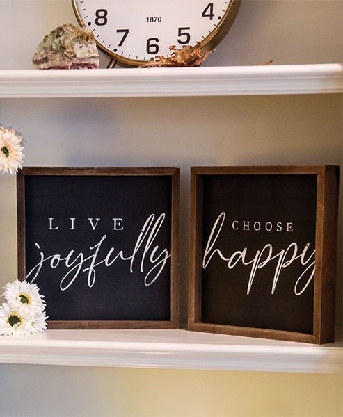 Picture of Choose Happy Chalkboard Look Frame, 2 Asstd.