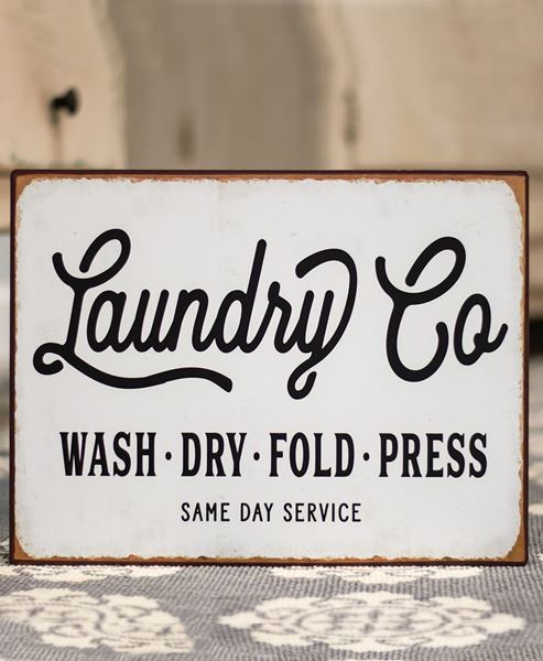 Picture of Laundry Co. Distressed Metal Sign